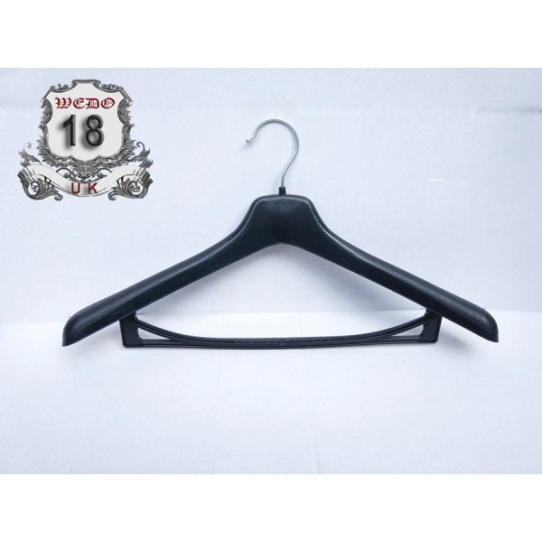 Suit Hanger(Plastic-black/bar)-RA44-per70 